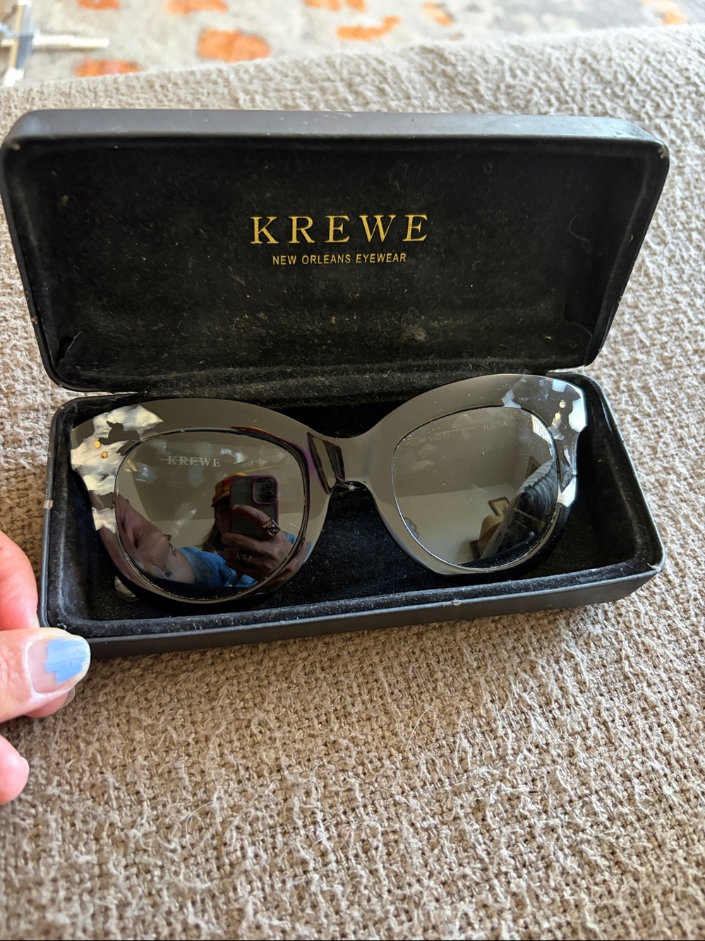 Krewe Julia Sunglasses and case